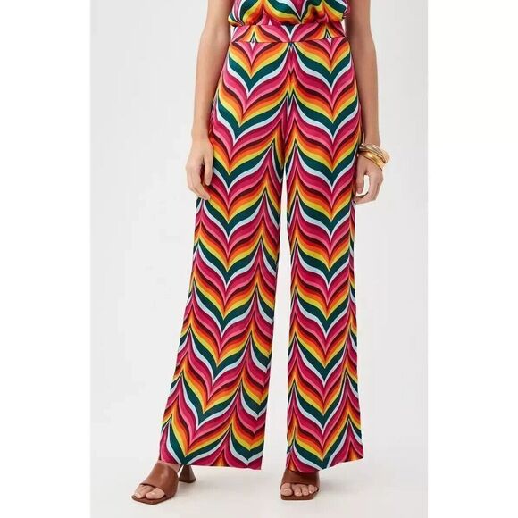 New TRINA TURK Spring Street Wide Leg Pants Cruise Wear Size 2 - Picture 5 of 7